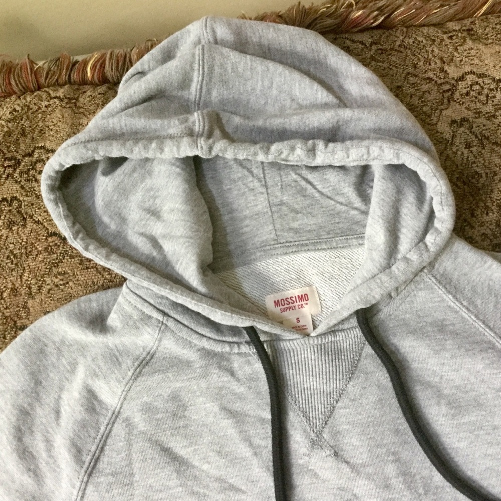 Mossimo Long Gray Fleece Hoodie  size small